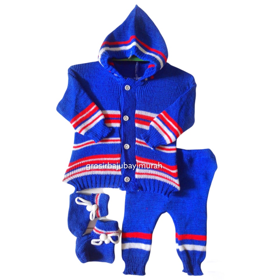 JAKET bayi RAJUT 3 in 1 0-4 bulan