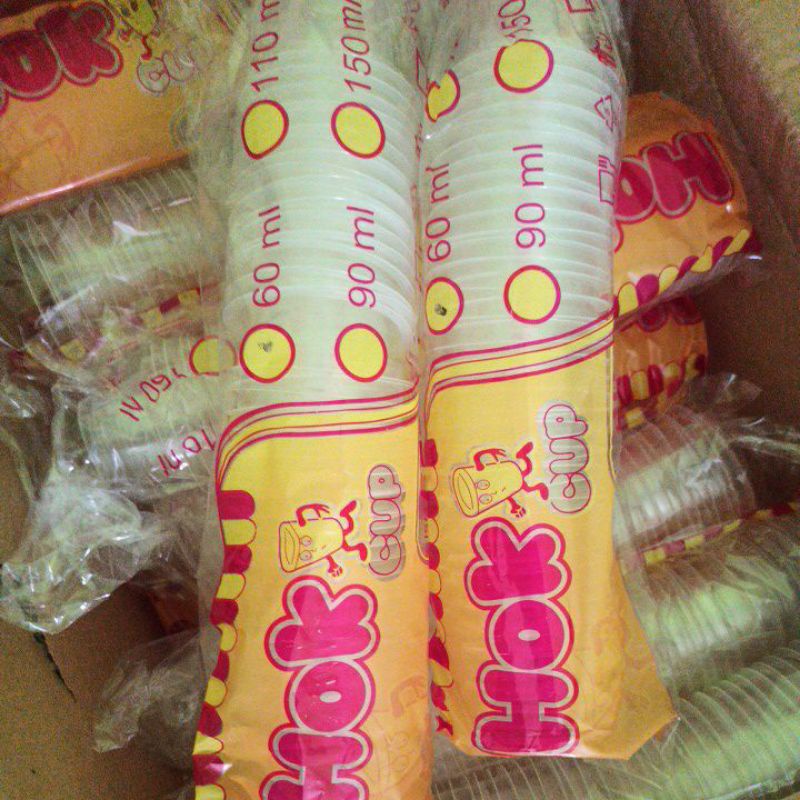 Gelas Cup + Tutup Agar Jelly 60 ml 90 ml Hok