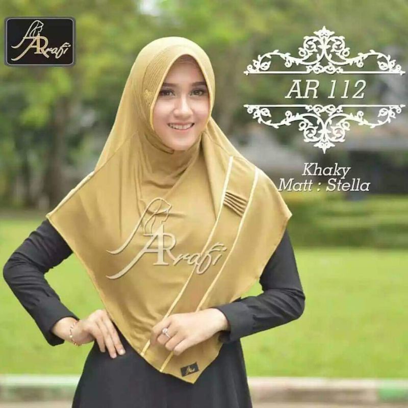 Hijab arrafi AR 112 hijab instan || INAYAHHIJAB-Khaky