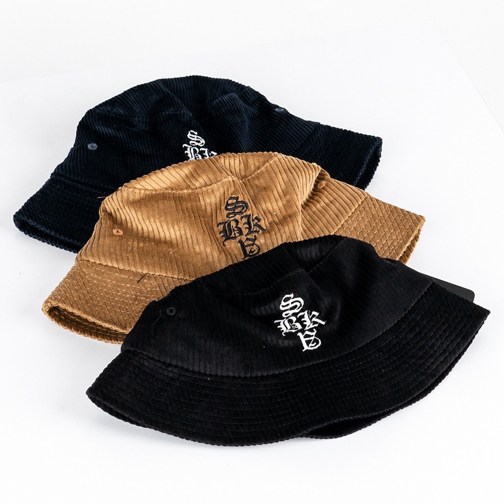 TOPI BUCKET HAT CORDUROY BORDIR | TOPI PANCING | AKSESORIS TRAVELING