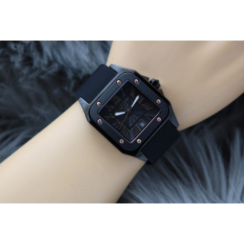 jam tangan new CARTI3R case full hitam. 3.7cm @190