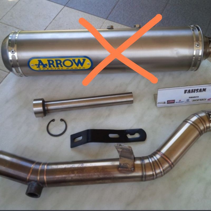 Pipa Header Knalpot kawasaki Versys 650 Model Samping Stainless stenlis er6 utk silencer arrow