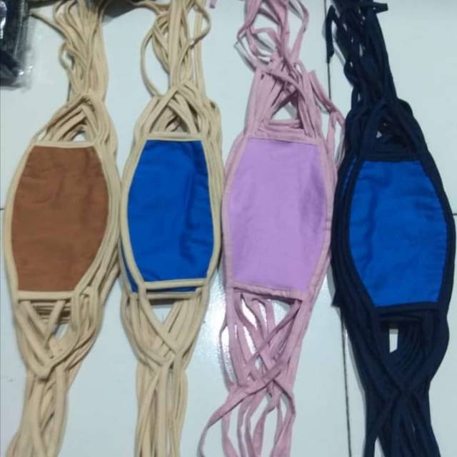 Masker kaos 2 lapis/masker murah/masker kaos/masker tali kuping/masker hijab/grosir masker