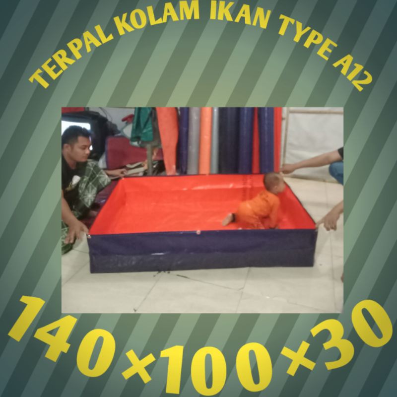 terpal kolam ikan TYPE A12 ukuran (140×100×30)