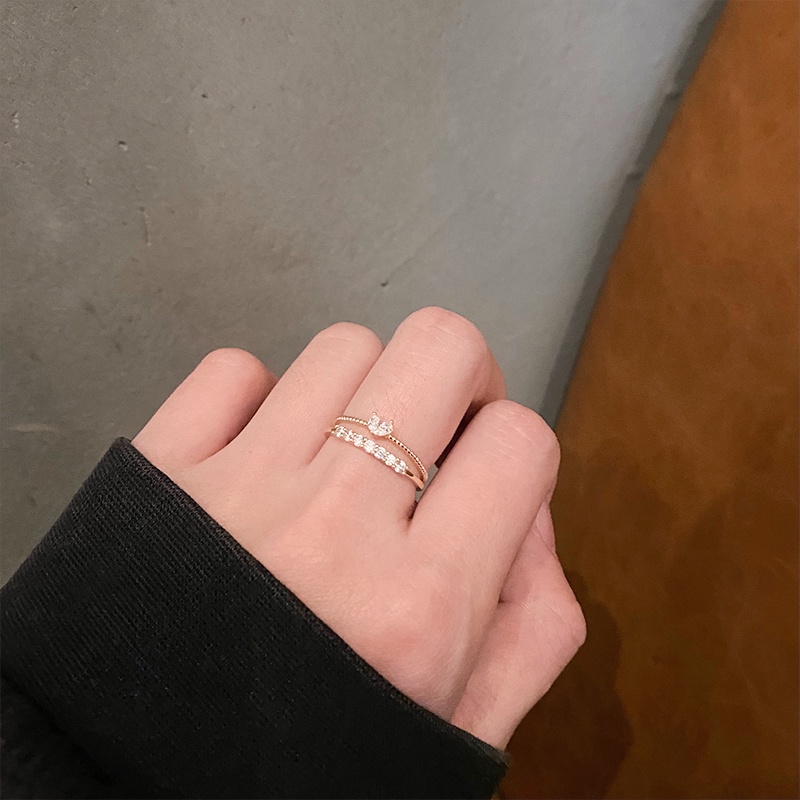 Cincin Jari Telunjuk Desain Hati Warna Permen Gaya Korea Untuk Wanita
