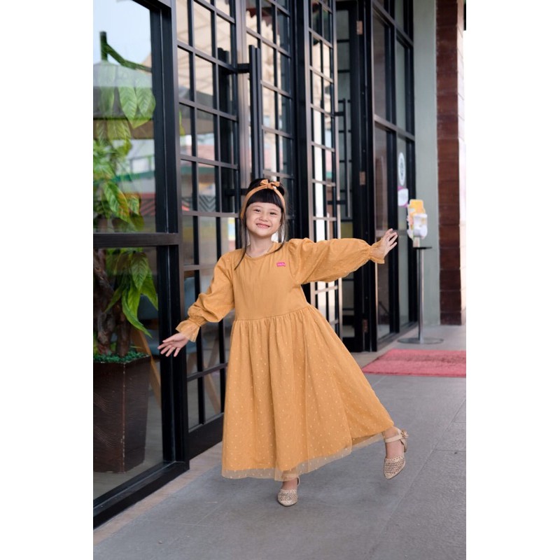 GAMIS MUSLIM TULLE DOTY FLOWKIDS/GAMIS RAMADHAN/EDISI HARI RAYA