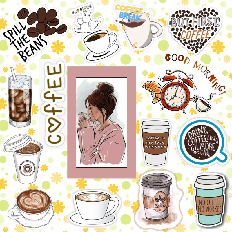 

Sticker Jurnal COFFEE Theme