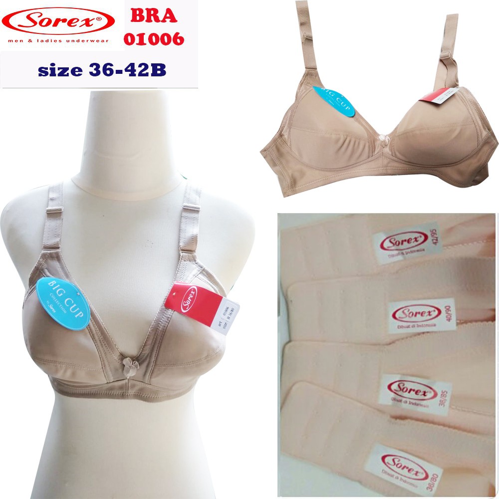 BH Sorex 01006 Sport Busa Tipis Big Cup C | Sorex Bra Wanita Dewasa Tanpa Kawat | Pakaian Dalam | Sguna