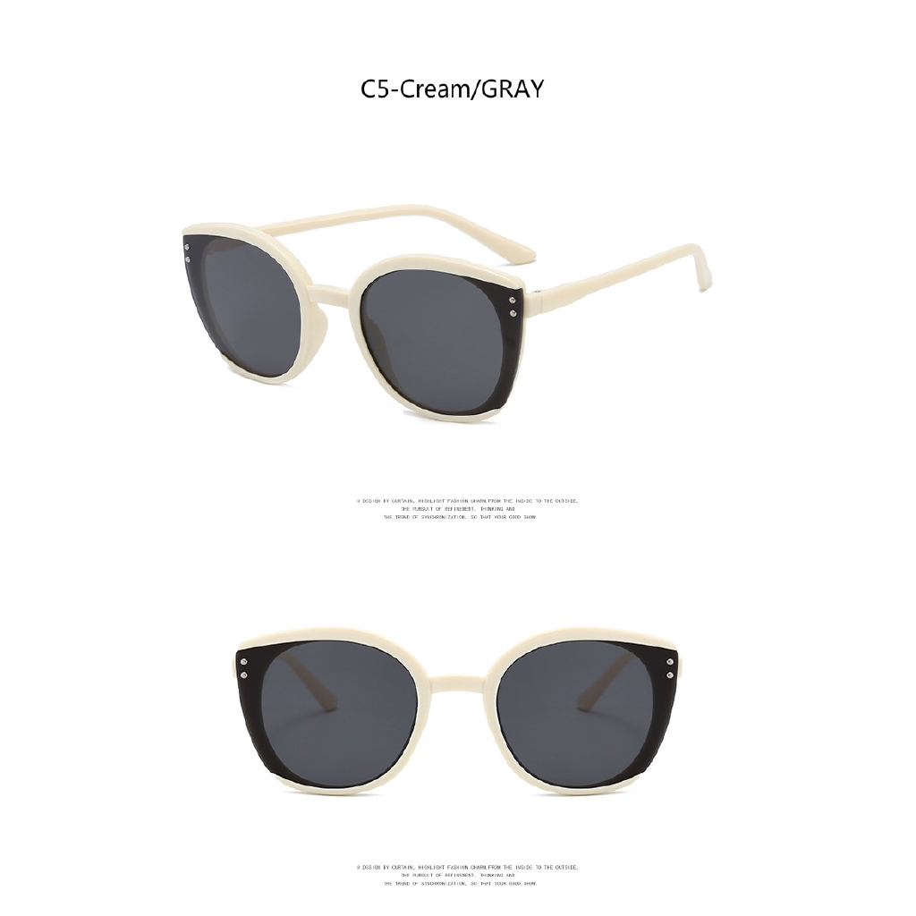 Fashion European and American mirror retro cat eye personality street shooting sunglasses