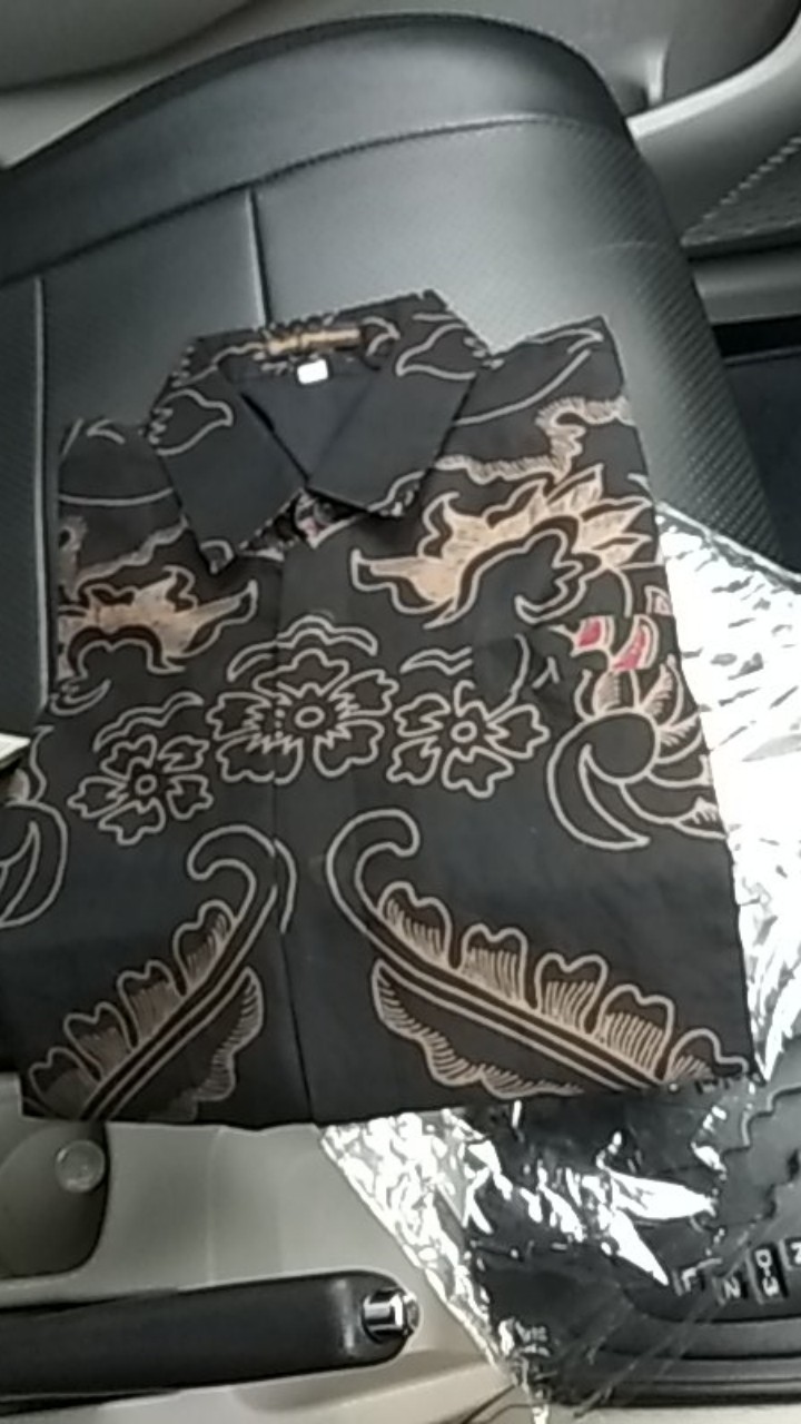 Prabowo Pendek Kemeja Batik Pria Lengan Slimfit Katun Printing Hem Baju Atasan Kantor Modern Premium