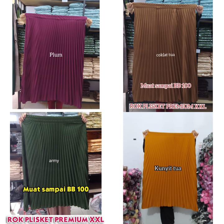 BB 100 kg - Rok plisket premium super jumbo xxl - Rok plisket bumil