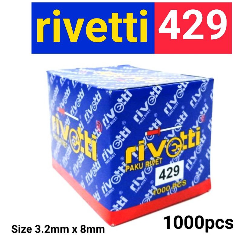 Paku Rivet Rivetti 429 size 3.2mmx8mm isi 1000pcs