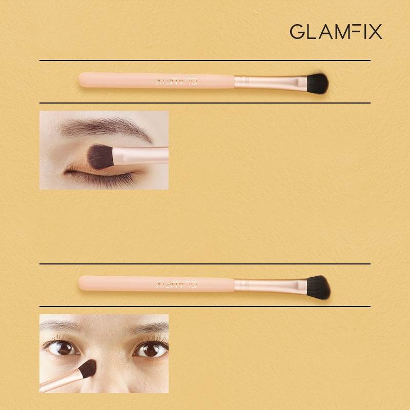 GLAMFIX On The Go Brush Make Up Set 5 Pcs _ Set Kuas Makeup | GLAM FIX Alat Kecantikan Makeup by YOU ORIGINAL