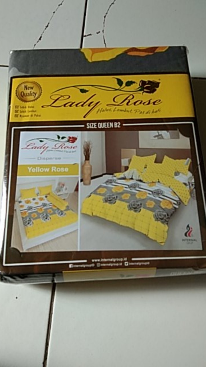 Sprei Lady Rose Uk. King (180x200) Dan Uk. Queen (160x200) Motif Bunga Bunga Kombinasi