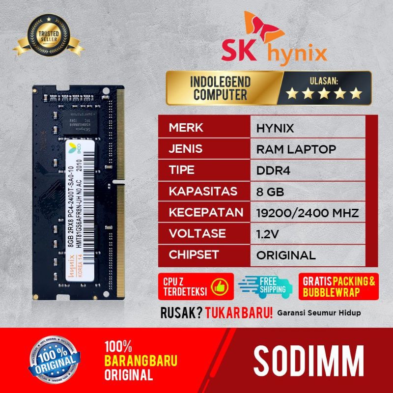 HYNIX SODIM DDR4 8GB PC19200 2400MHZ
