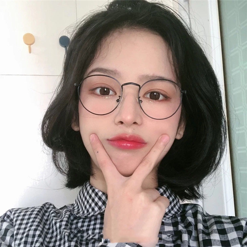 Roselife Replaceable Retro Round Metal Thin Frame Blue Light Blocking Lens Eyeglasses for Women Men Spectacles Eyewear