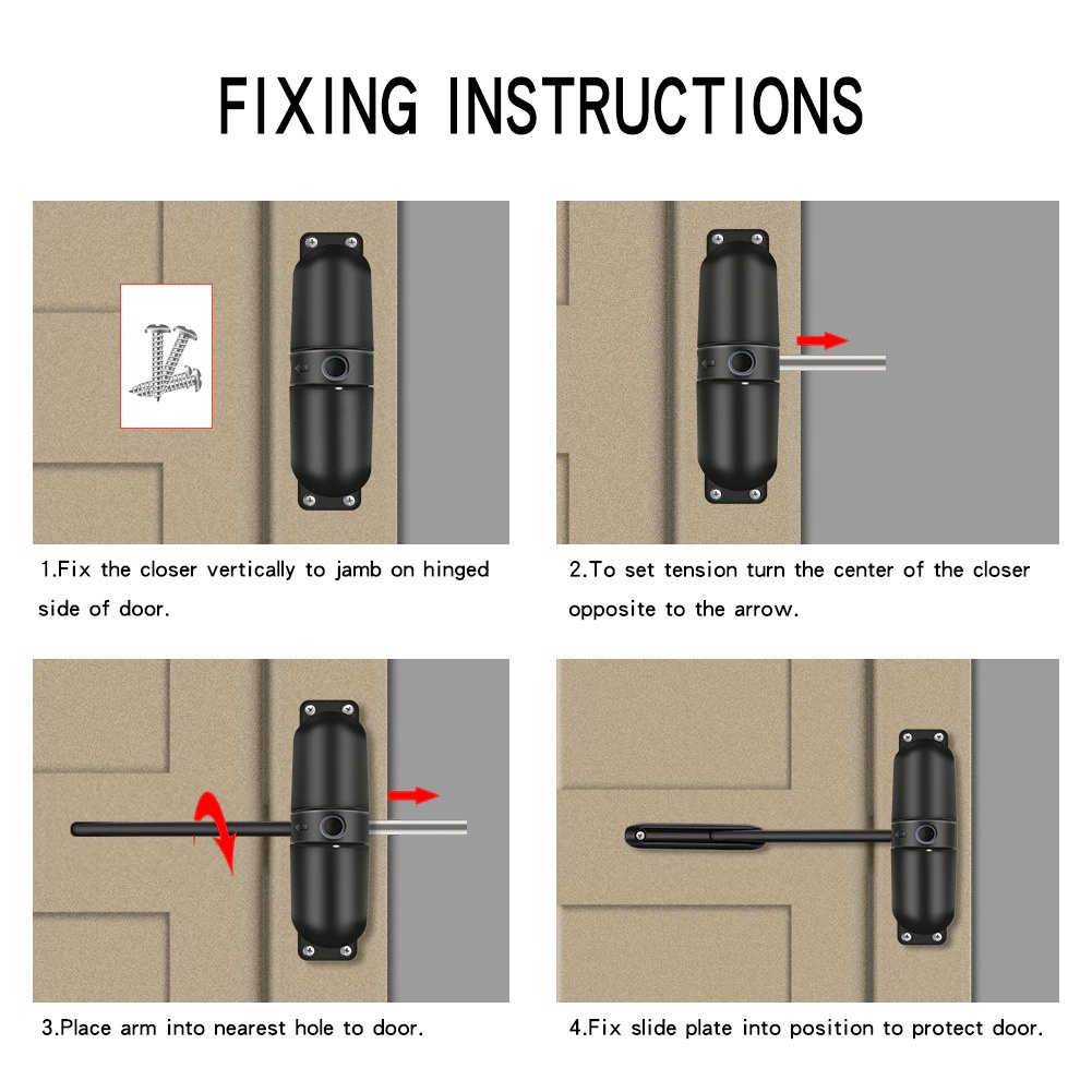 DOOR CLOSER /ENGSEL PENUTUP PINTU OTOMATIS RODA / ENGSEL OTOMATIS