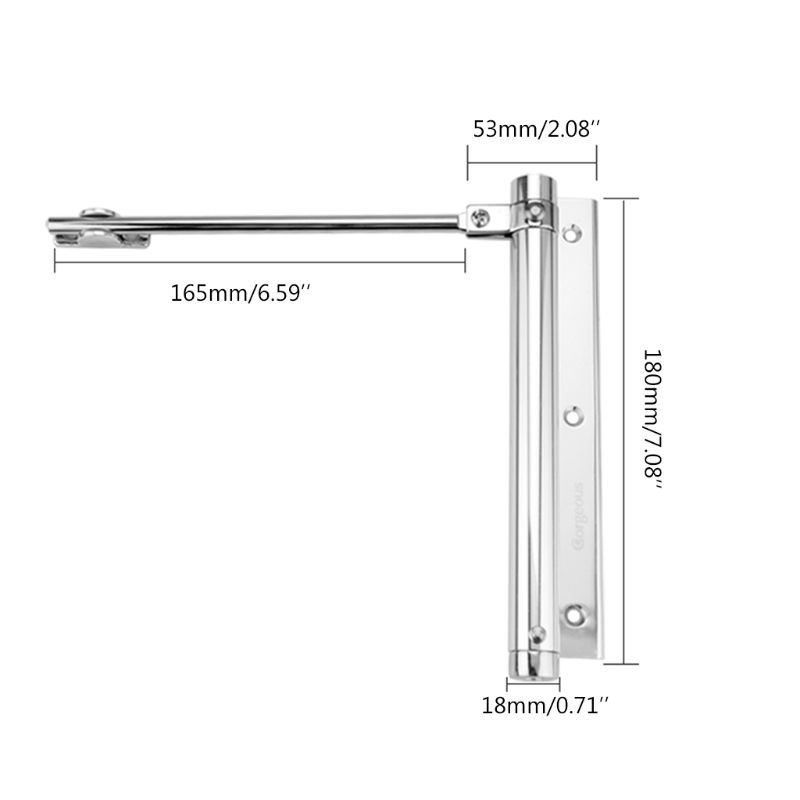 CRE  Home Automatic Self Closing Hinge Door Closer Single Spring Adjustable Lightweight Silent Without Buffering Surface Mounted Fire Rated Door Parts