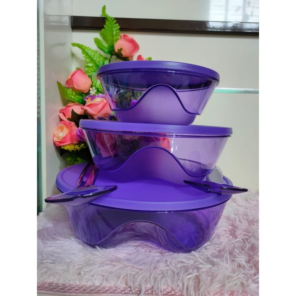 Eleganzia Bowl/Stackable Set Ungu/Eleganzia Bowl Ungu/Bowl Ungu