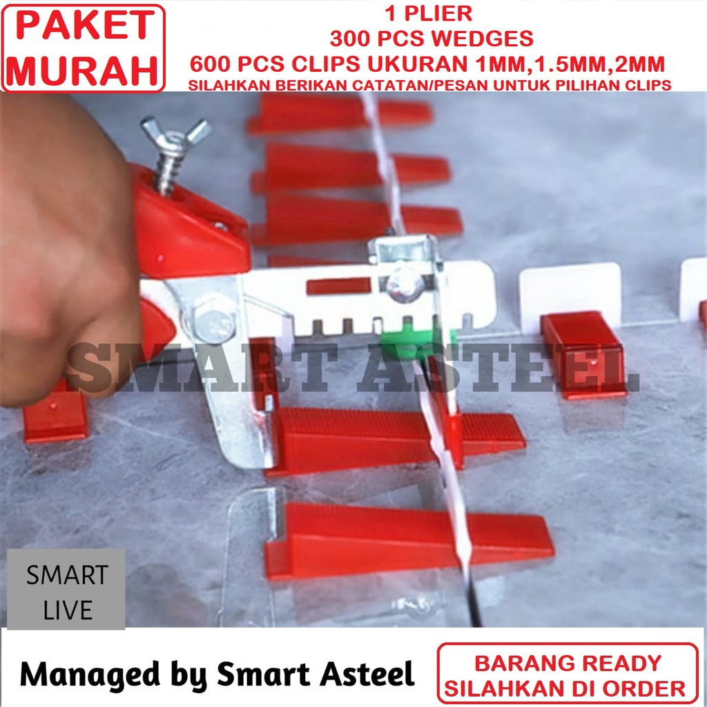 ASTEEL Paket Hemat alat perata pasang keramik tipe pasak tile spacer leveling system berkualitas