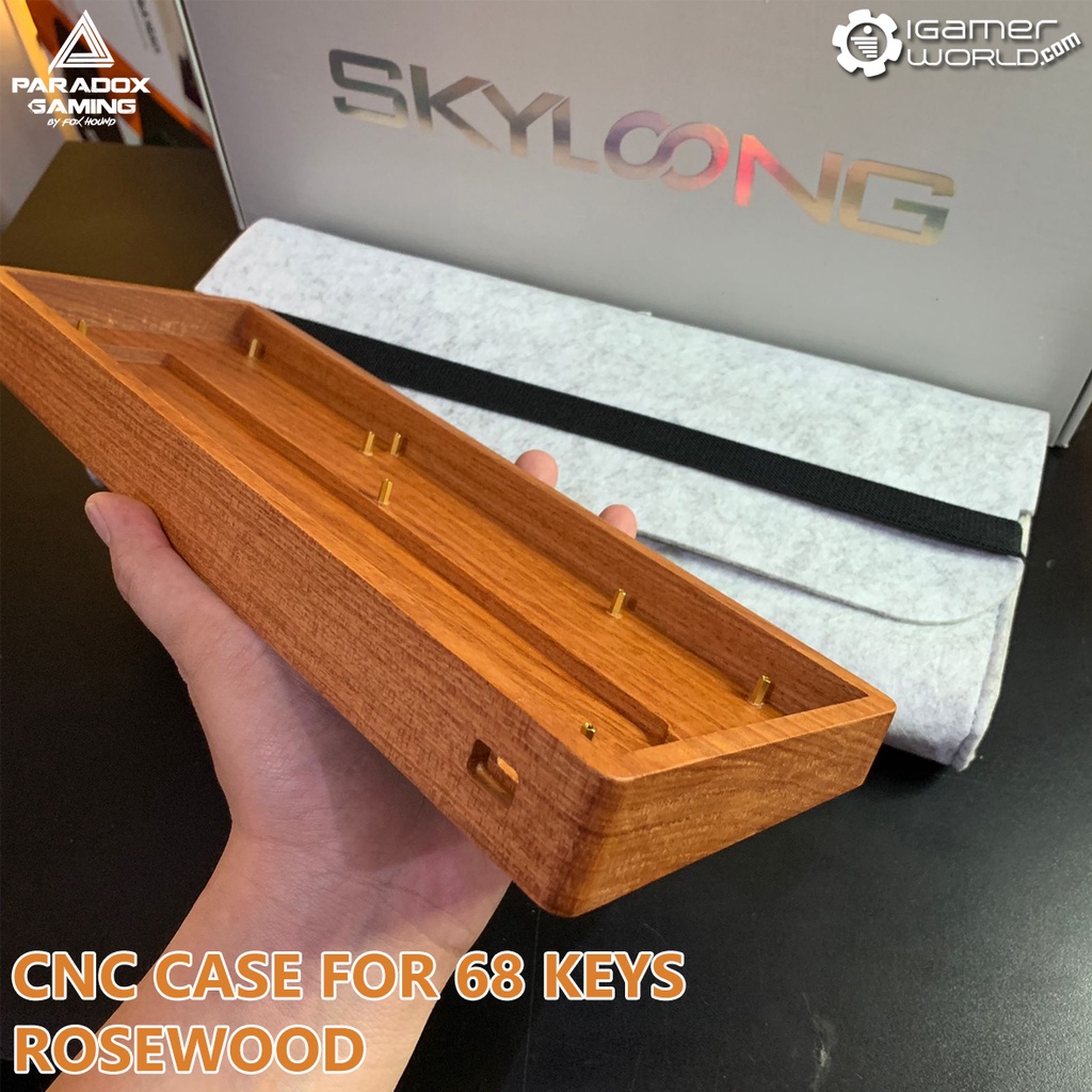 Paradox Gaming GK68X CNC Case Bottom Shell 68 ROSEWOOD Gaming Keyboard