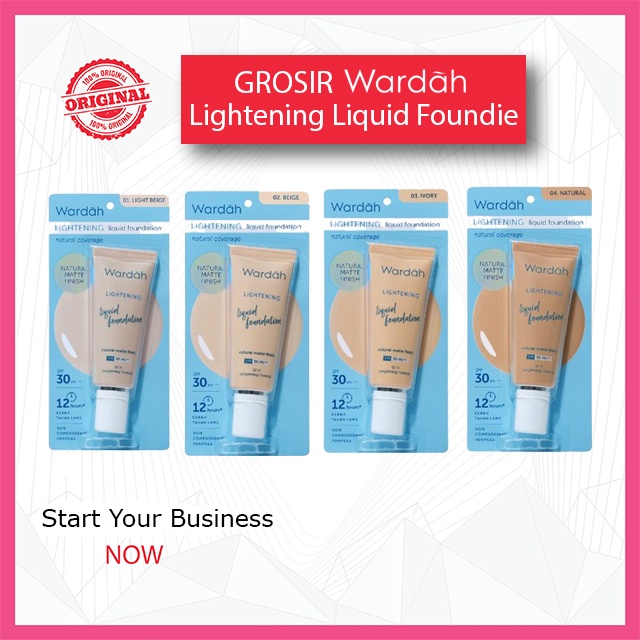 [GET 3 PCS] 39.500/PCS | WARDAH| FOUNDATION| WARDAH LIGHTENING| FOUNDATION WARDAH| KECANTIKAN| GROSI