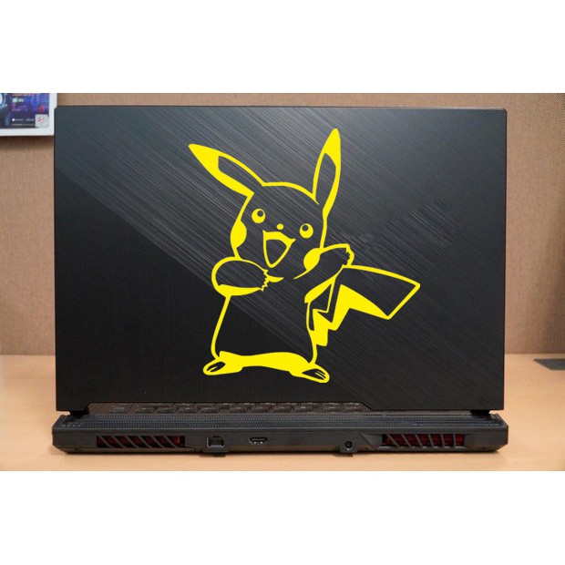 

stiker laptop pikachu 3 custom cutting stiker murah