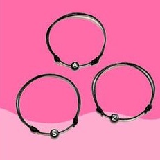 Gelang Huruf Gelang Inisial Gelang Huruf Bulat Gelang Tali Korea Waterproof