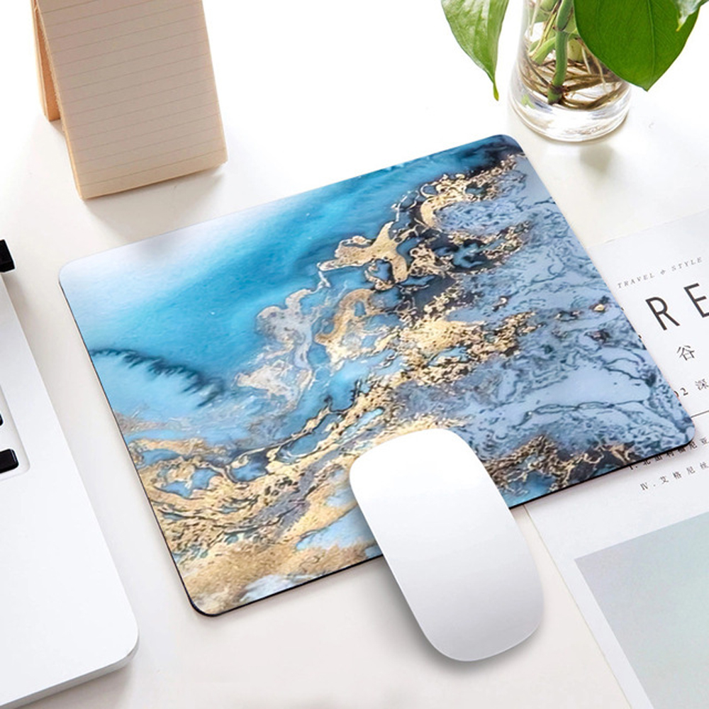 Lanfy Mouse Pad Motif Marmer Gaya Nordic Untuk Aksesoris Komputer