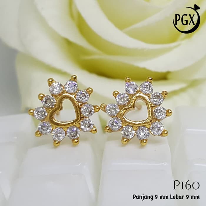 Anting Tusuk Giwang Berlian Permata Perhiasan Imitasi Xuping Emas P160