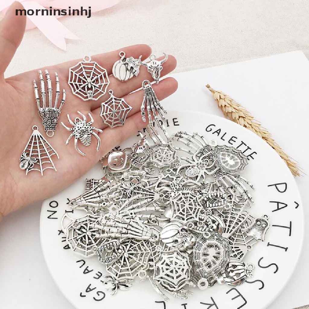 Mornin 100pcs Liontin Labalaba Tibet Warna Silver Untuk Diy Perhiasan