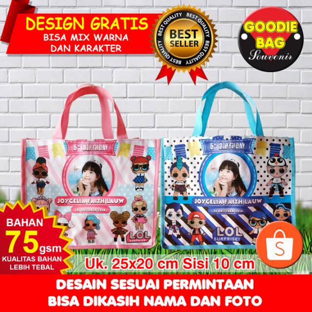 

TERLARIS , tas ultah Tas ulang tahun tas ultah souvenir SVN228