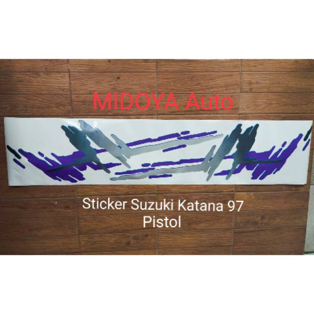 Sticker Stiker Body Suzuki Katana Pistol Tahun 1997 1set