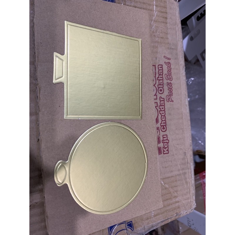 

alas emas segi / bulat ecer 25pcs square / round