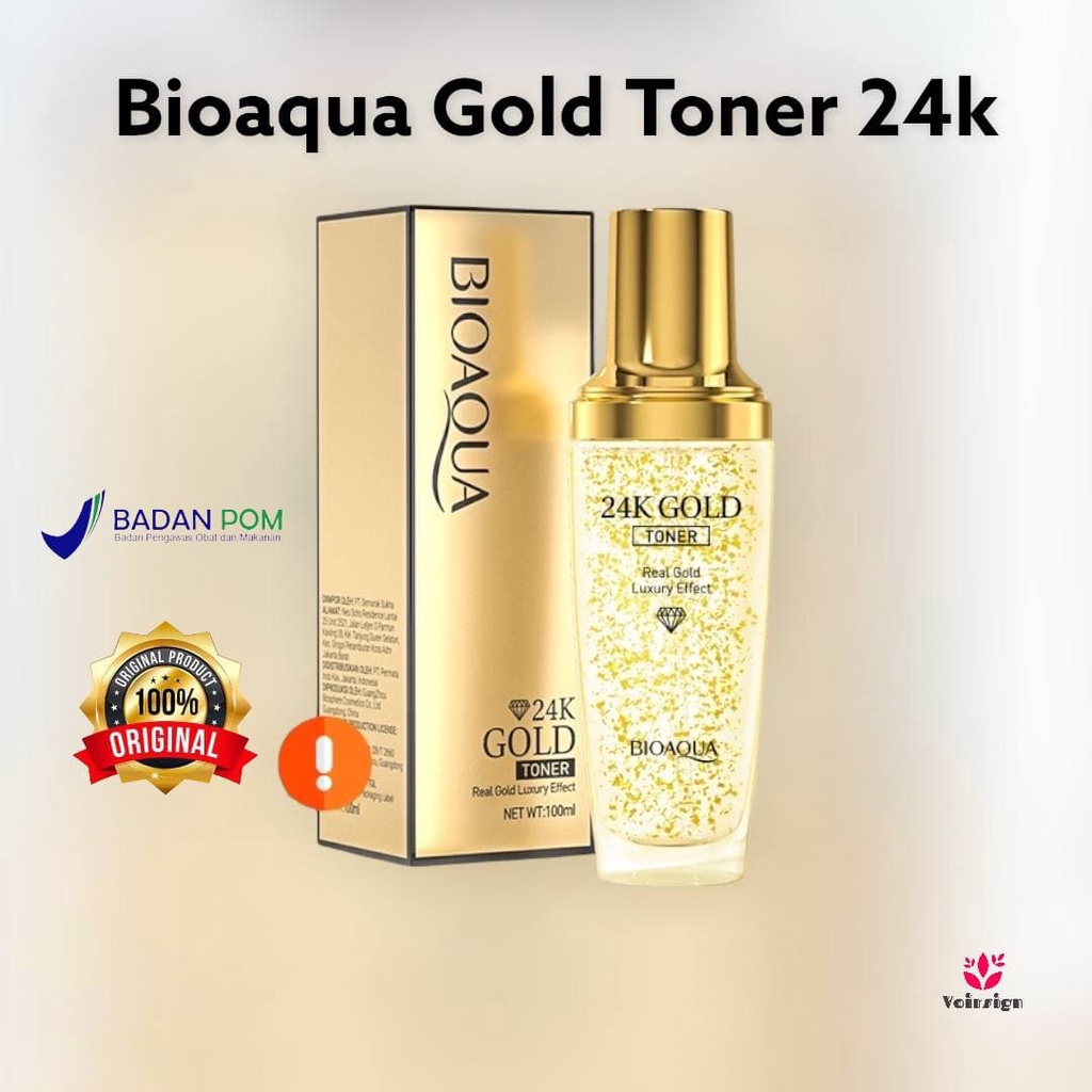 ✨ Voirsign ✨ BIOAQUA 24K Gold Toner / Toner Emas 24k [100ml hydrating toner]【BPOM】