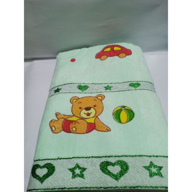 HANDUK MANDI BAYI TWIN BESAR WARNA SIZE 60X120cm-Handuk bayi twin besar warna-handuk bayi besar murah