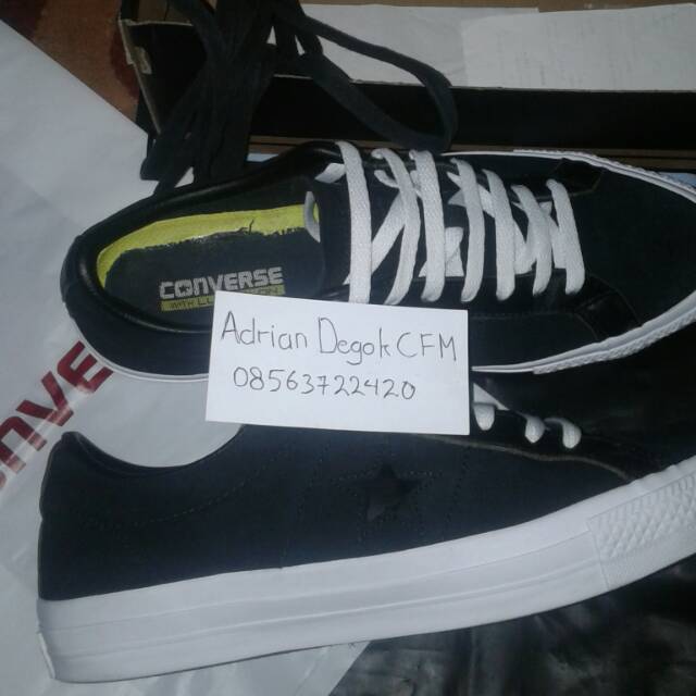 Converse one star pro ox black white
