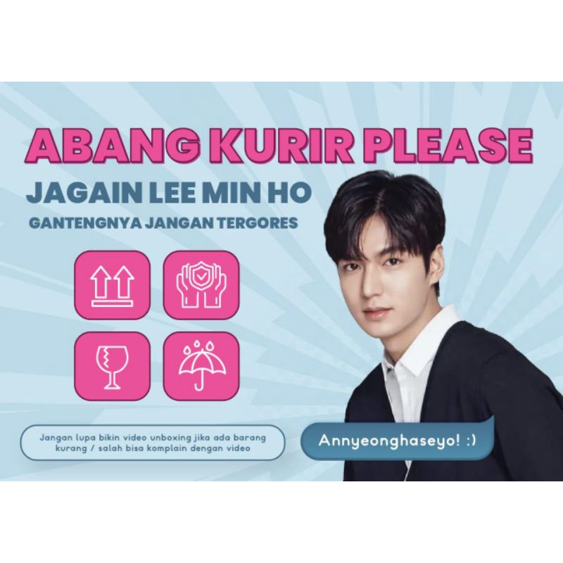 

STIKER LABEL FRAGILE KARAKTER LEE MIN HO