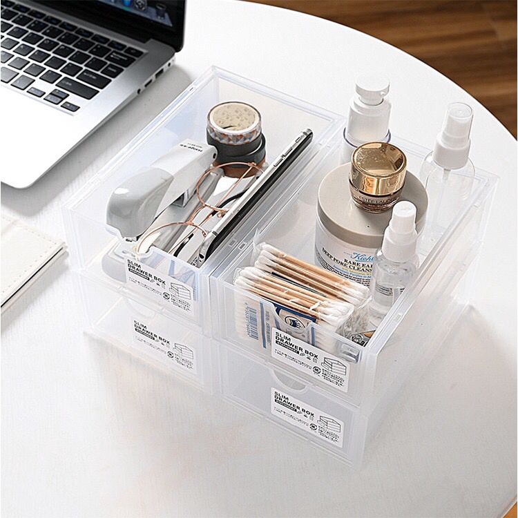 Slim Drawer Storage Box Stackable