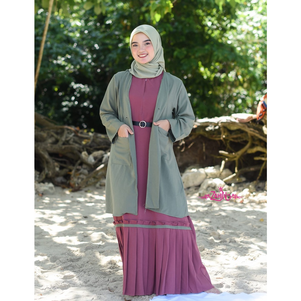 Gamis set outer Rania Erina DHANISA ORI zahin itycrepe mix shakila salur tribal lucu casual DIY estetik korean style