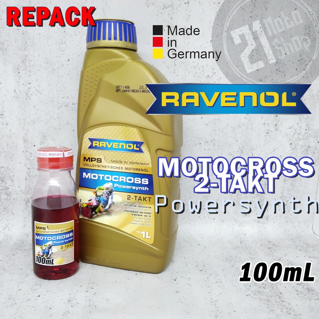 Ravenol MPS Powersynth Motocross 2T Repack 100mL Oli Motor 21Motoshop