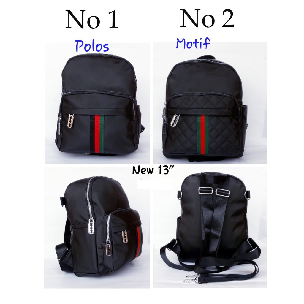 PROMO CUCI GUDANG TAS Ransel Remaja Fashion 2in1 Bisa Ransel dan Selempang Bahan Anti Air Import - Silet 13inch