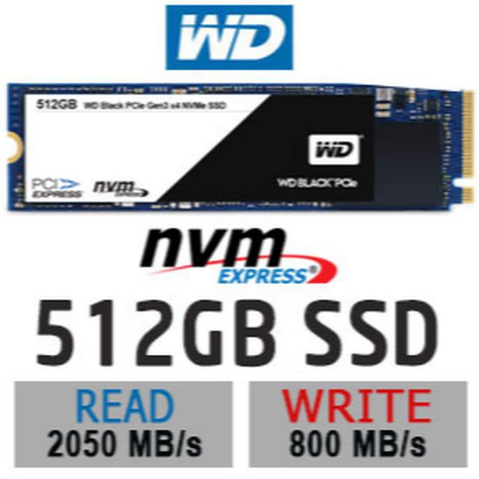 GARANSI RESMI 3TH WD NVMe SSD M2 512 GB BLACK