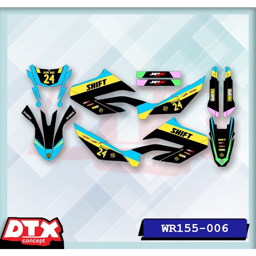 decal wr155 full body decal wr155 decal wr155 supermoto stiker motor wr155 stiker motor keren stiker motor trail motor cross stiker variasi motor decal Supermoto YAMAHA WR155-006