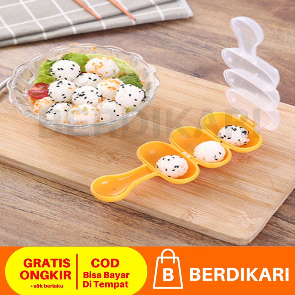 Cetakan Nasi Bento Karakter / Cetakan Nasi Bola Bento 3 in 1 Rice Ball Shaker