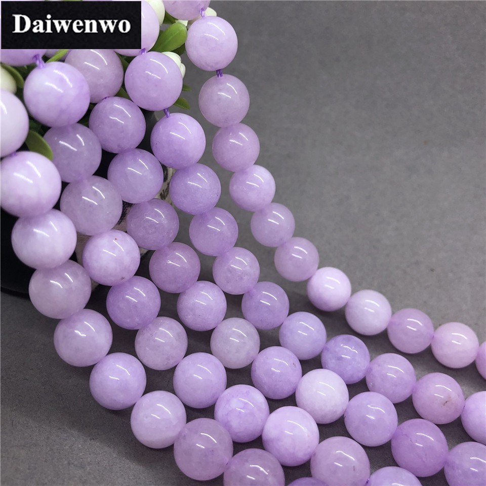 4A Brazil Purple Lavender Chalcedony Bead Natural Stone Diy for Jewelry Handmade