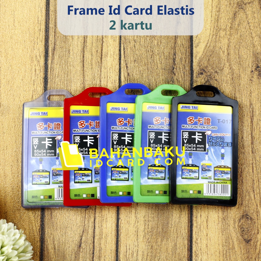 CASING ELASTIS 2 MUKA / case idcard elastis isi 2 kartu / frame elastis idcard 2 muka / holder