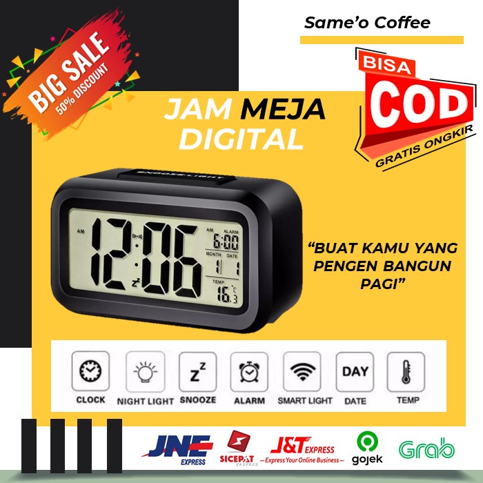 JAM ALARM MEJA DIGITAL UNIK  LCD