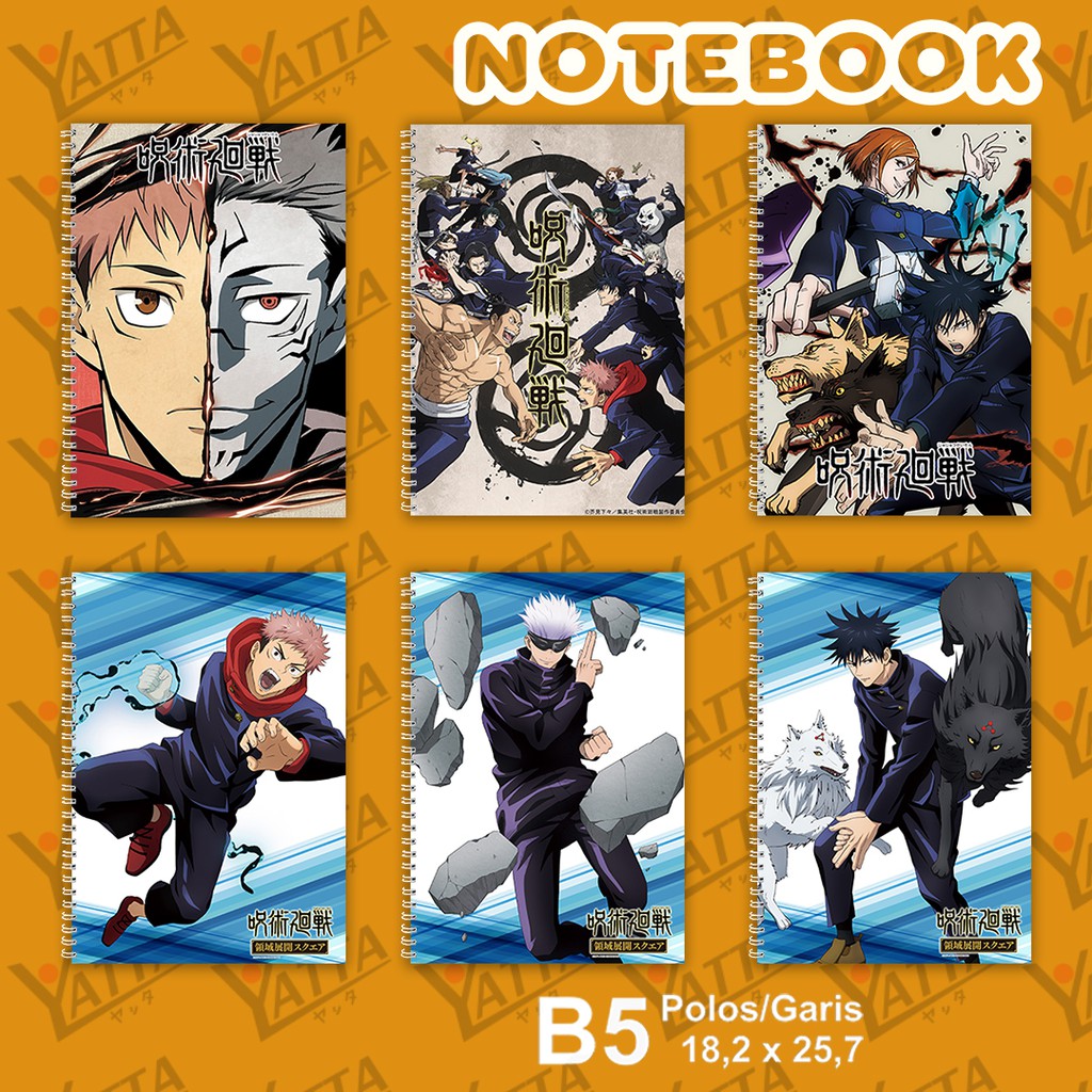 

Notebook Anime Ukuran B5 18,2 x 25,7 cm Jujutsu Kaisen