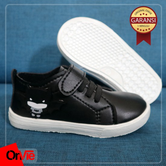 Sepatu Sneakers Anak Laki-Laki Tali Perekat Karakter Superhero Batman Karet 3D | Sepatu Kids Onvie